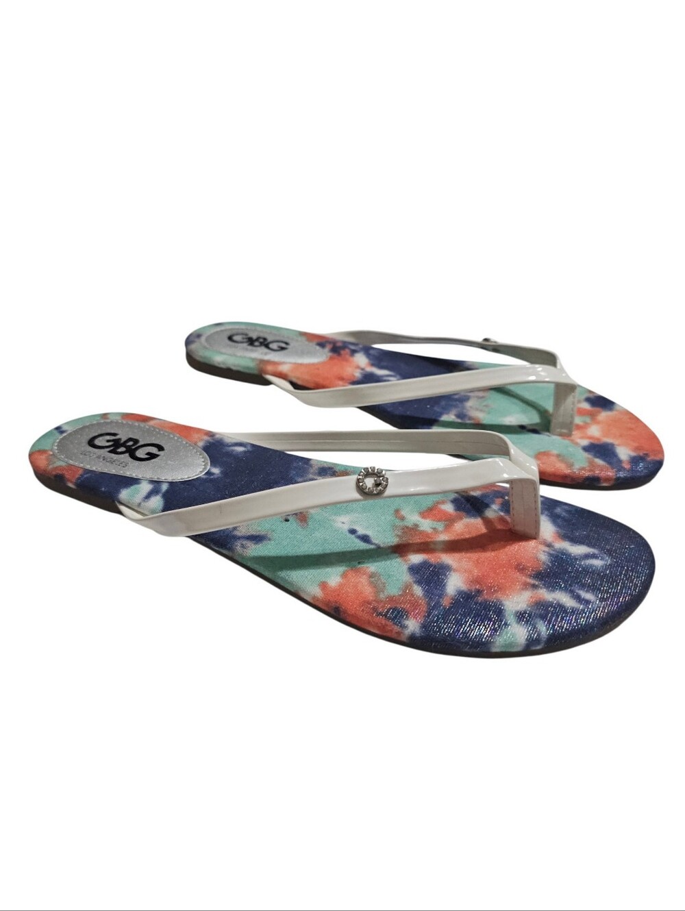 GBG Los Angeles flat flip-flop sandals Tie-dye Womens Size 8